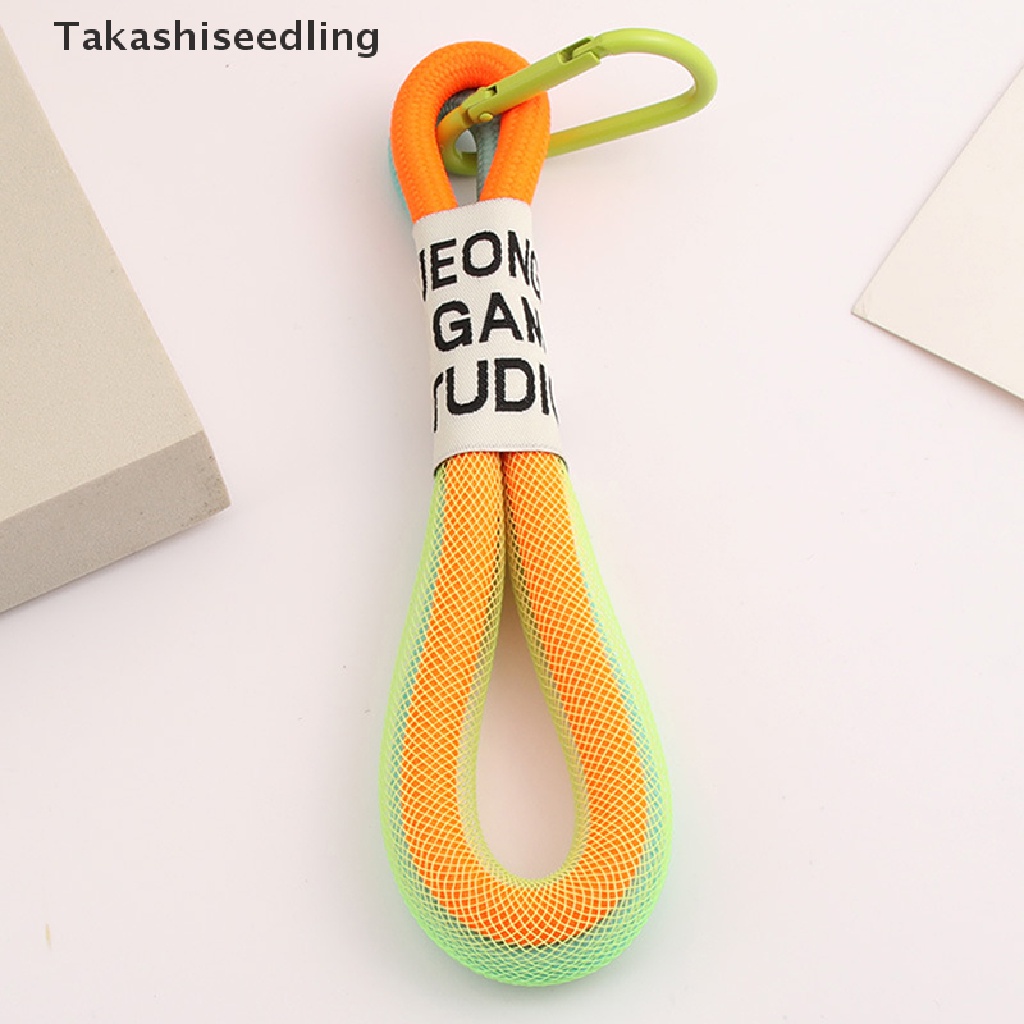 (Takashiseedling) Móc Khóa Dây Thừng Bện Ánh Kim Đương Bán Chạy Cho Ba Lô