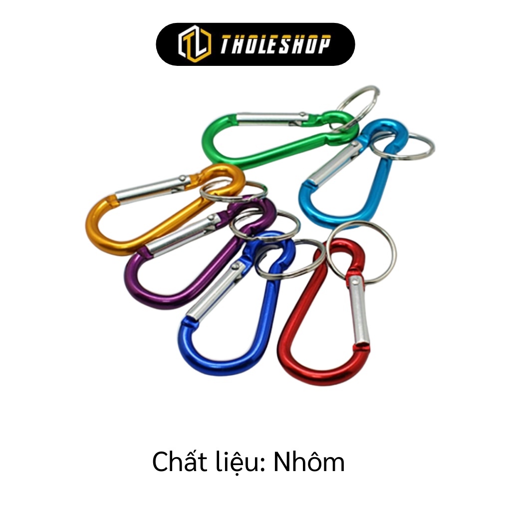 Móc Khóa Nhôm - Móc Khóa Đi Phượt Đa Năng Carabiner Hình Bầu 8499