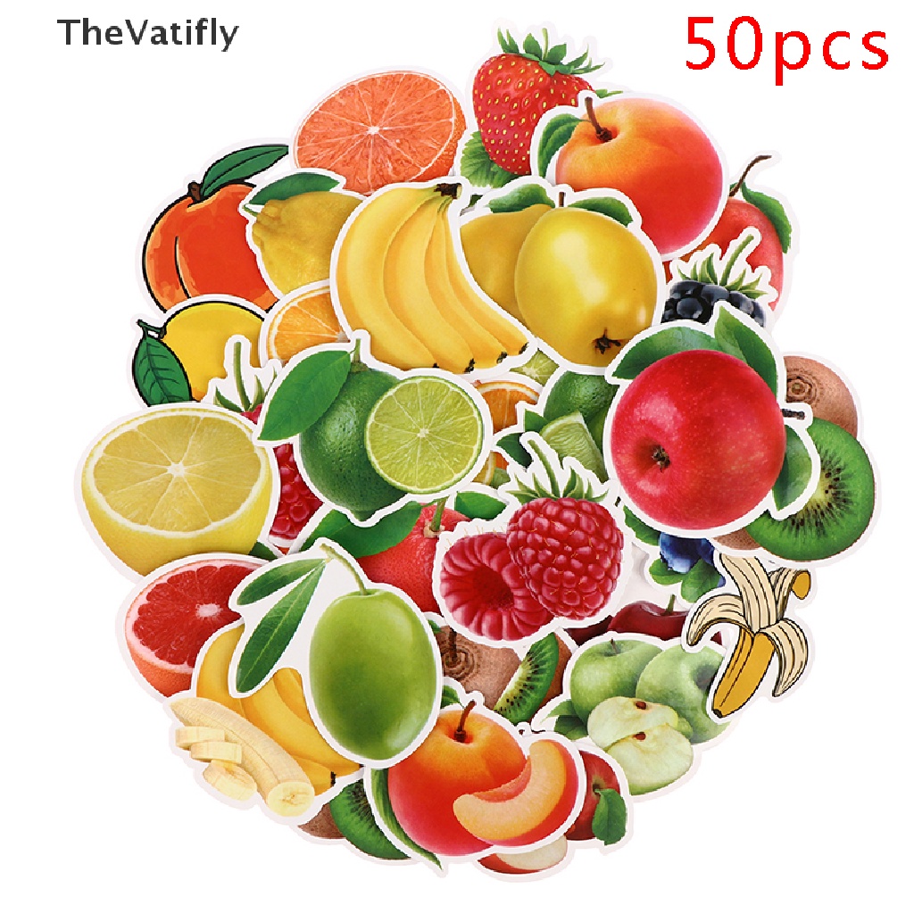 Bộ 50 Miếng Dán Hình Trái Cây Dùng Trang Trí Tủ Lạnh