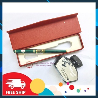 Bút luyện chữ đẹp Bút mài thầy Ánh SH 039 thanh đậm kèm mực pelikan