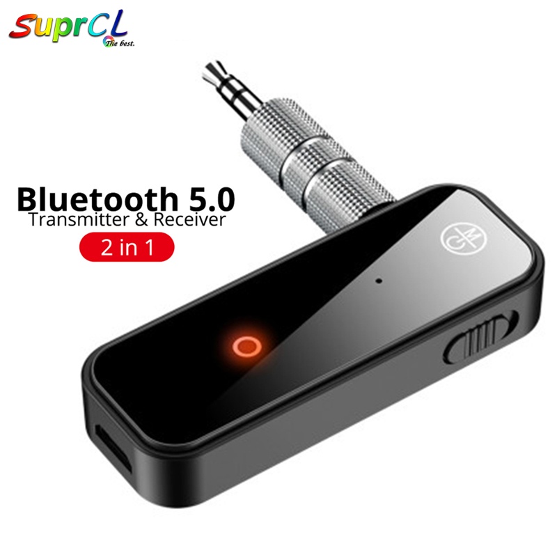 Thiết bị thu phát âm thanh bluetooth 5.0 2 trong 1 có giắc cắm 3.5mm cáp sạc usb dành cho xe hơi