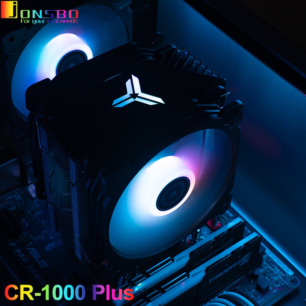 Tản Nhiệt Khí, Tản Nhiệt CPU Jonsbo CR-1000 Plus - 2 Fan 4 Ống Đồng - Tặng kèm keo tản nhiệt