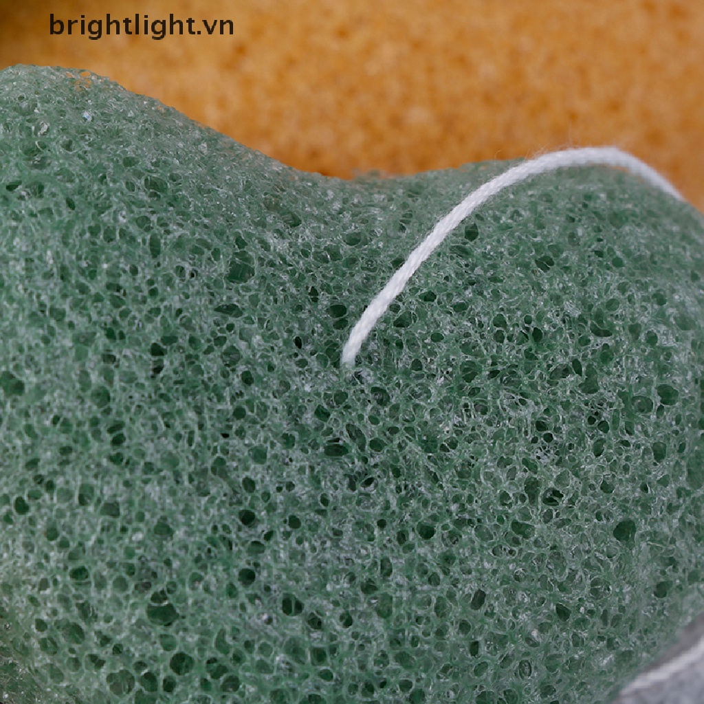 [Hàng mới về] Mút rửa mặt konjac hình trái tim làm sạch da tùy chọn màu sắc