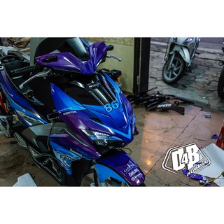 [D4B-Tem chuẩn xịn] Tem trùm xe Air Blade 2016 Shark