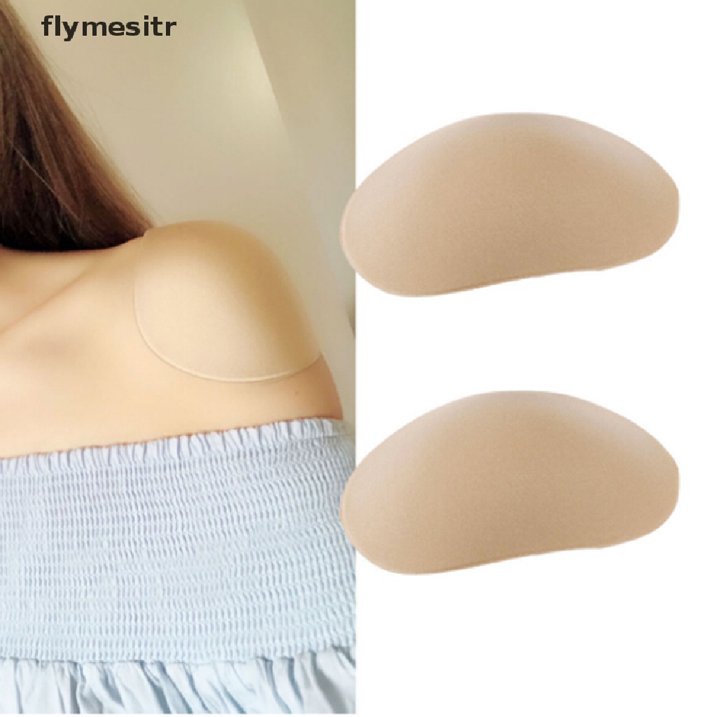 [flymesitr] 2Pcs Silicone Shoulder Pads Push-up Enhancer Invisible Breathable Pads New .