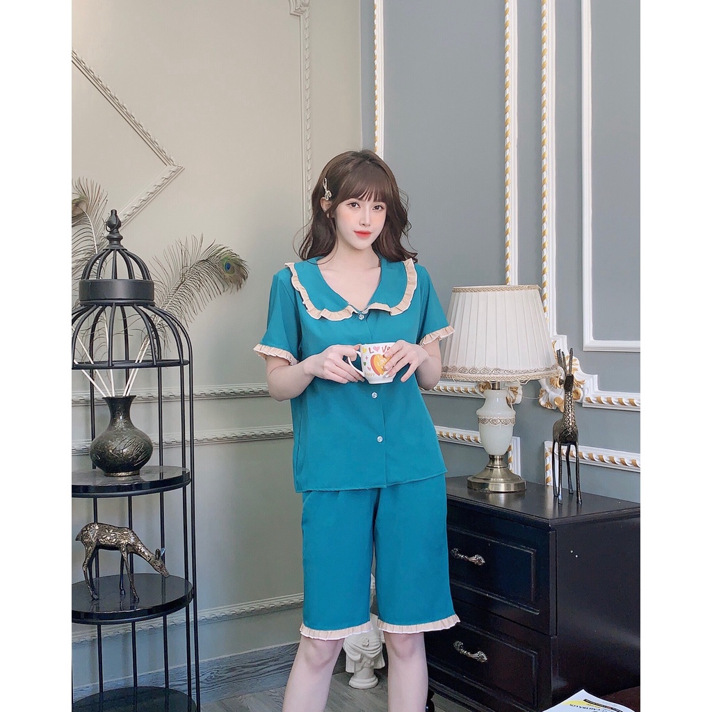 Đồ bộ LỤA LỬNG MÀU TIỂU THƯ, HOA LÁ TIỂU THƯ MỀM MÁT DỄ THƯƠNG thời trang