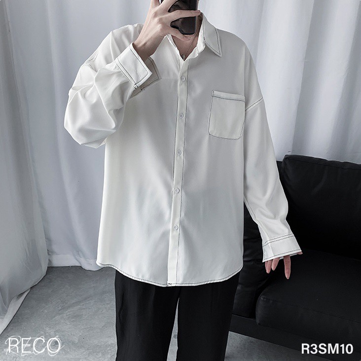 Áo sơ mi nam Hàn Quốc cao cấp dáng rộng dài tay Shirt Loose R3SM10