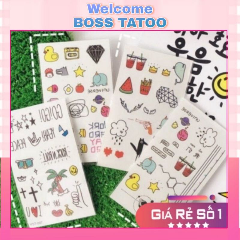 [DEAL] Hình xăm mini sticker anime 10*6cm. Xăm dán tạm thời Boss tatoo