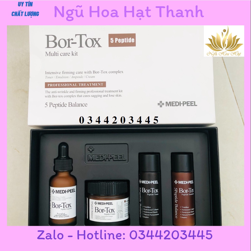 Set Medi-Peel Bor-Tox 4 món căng bóng da –Se khít lỗ chân long- Trẻ hóa da cực đỉnh