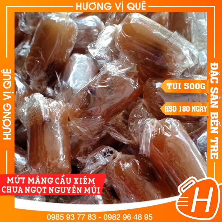 Mứt Mãng Cầu Xiêm Chua Ngọt Nguyên Múi - Túi Zip 500g - Đặc Sản Bến Tre