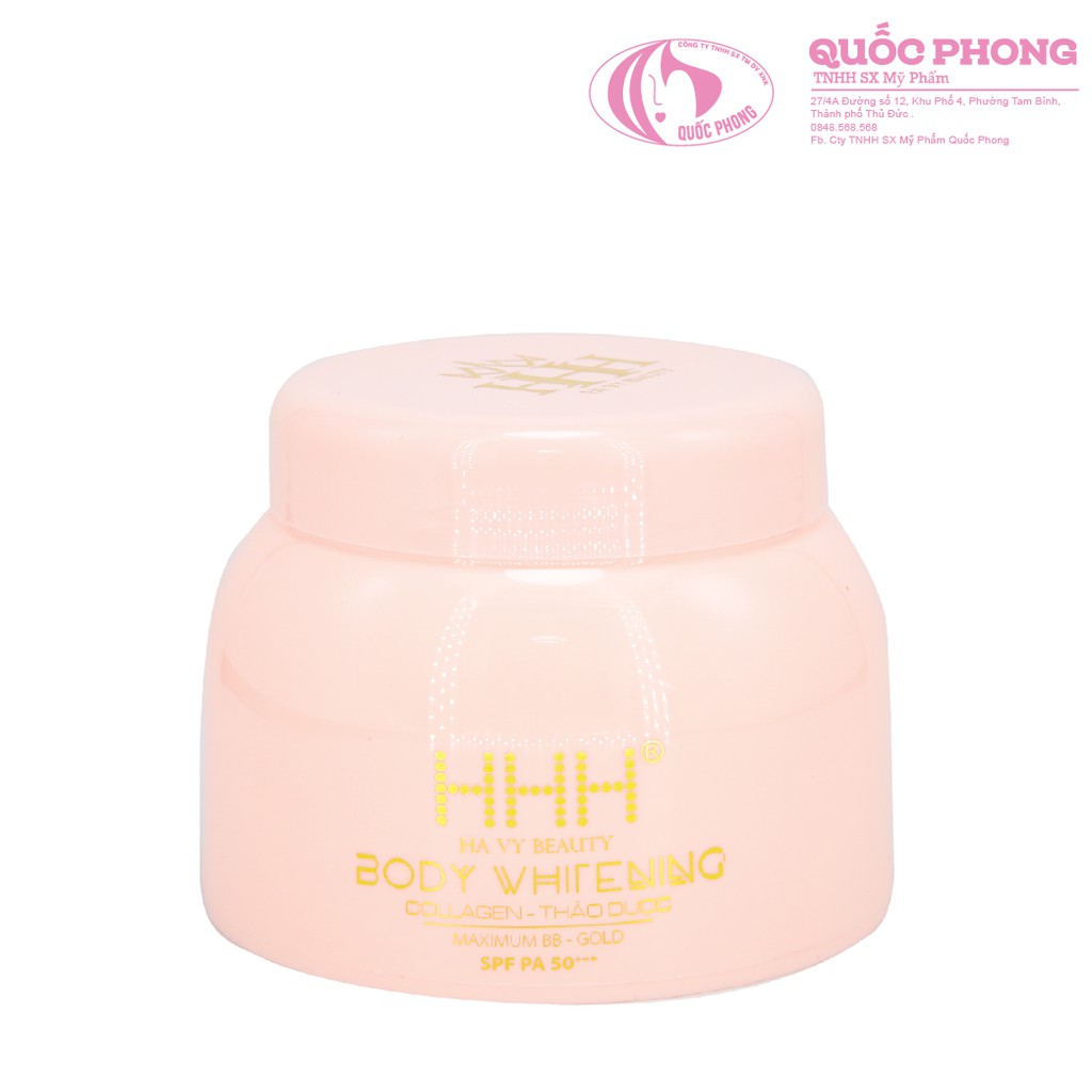 KEM DƯỠNG TRẮNG DA TOÀN THÂN tinh chất Vitamin E thảo dược Collagen chính hãng  HHH (Net. 200g)