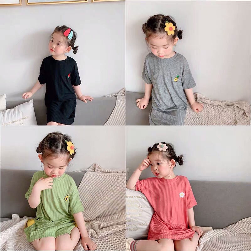 Đầm Ngủ Thun Hai Dây Mùa Hè Phong Cách Hàn Quốc Màu Sắc Kẹo Ngọt Cho Bé Gái0255885. My3.5