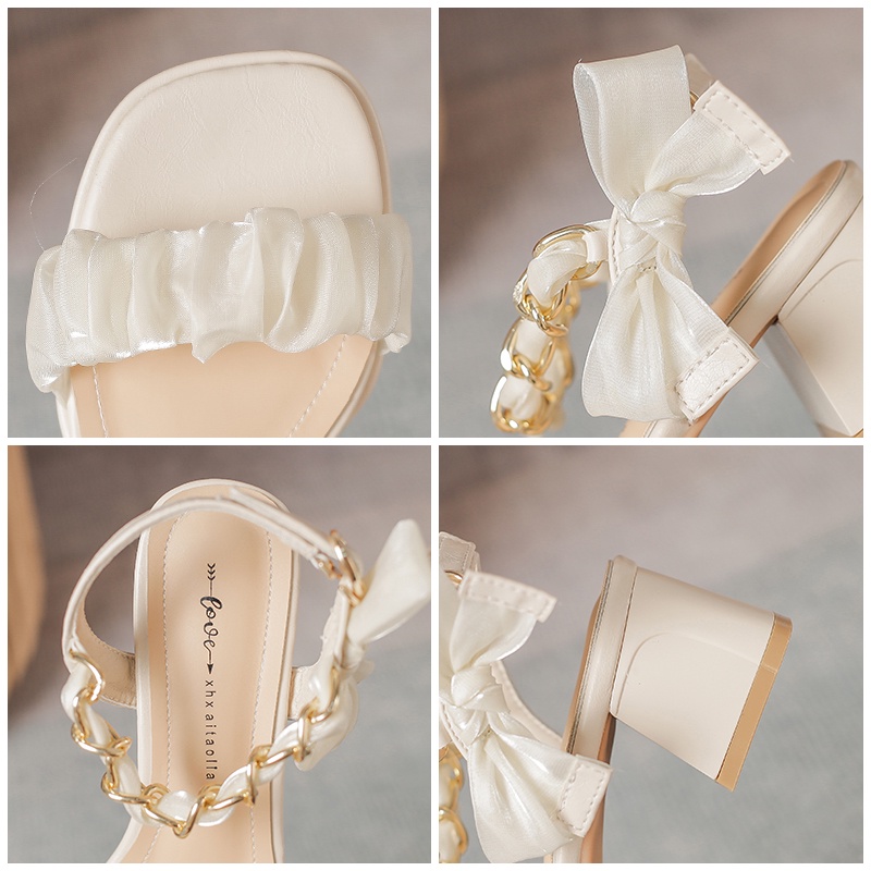 Xăng đan Mary Jane Mũi Vuông Đế Dày 5cm Chất Liệu Da Mềm Mại Màu Trơn Cho Nữ QK05