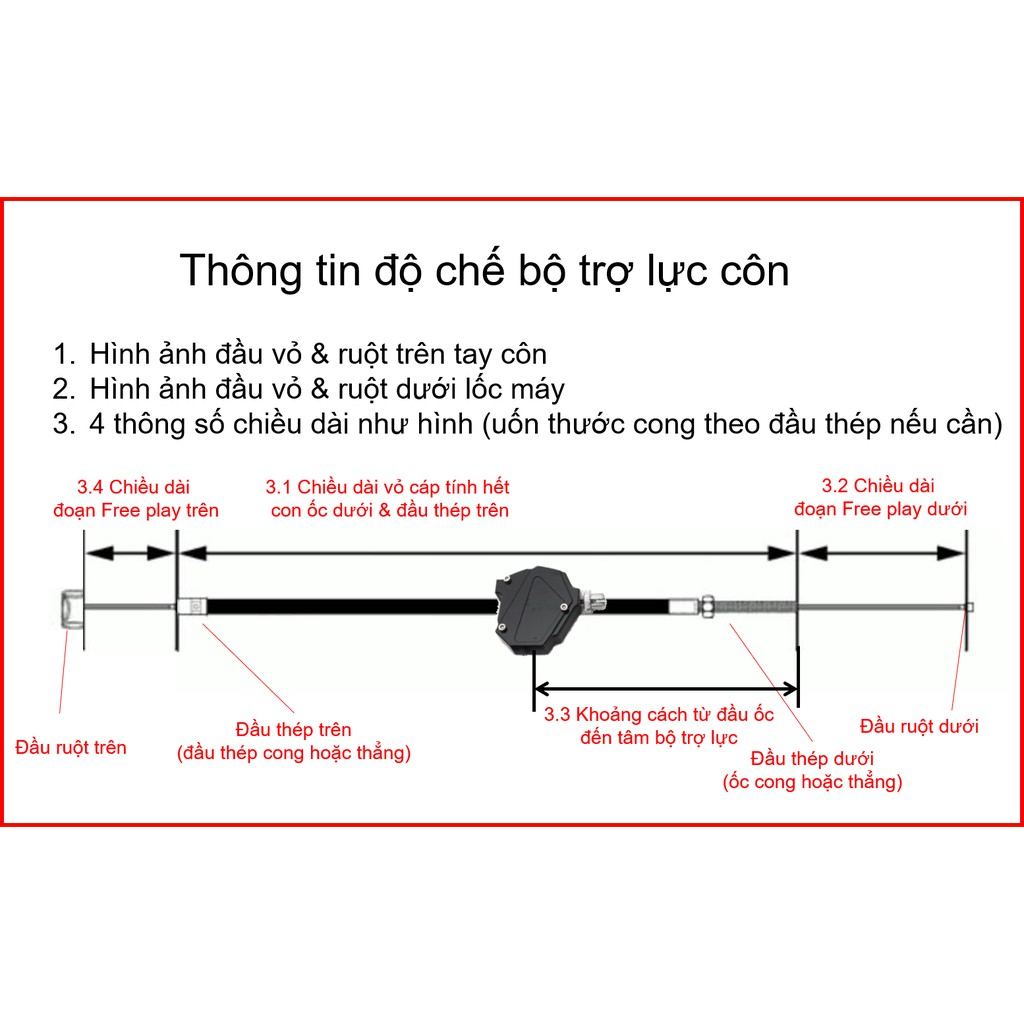 Trợ lực côn gắn theo yêu cầu