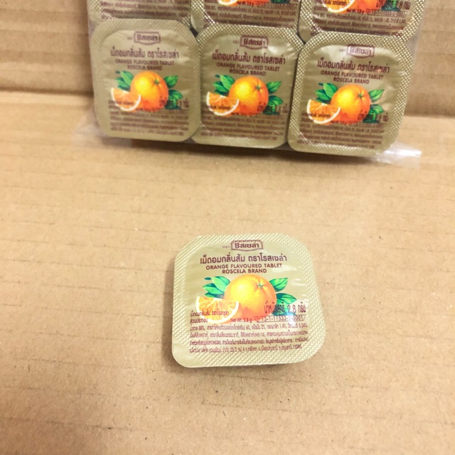 Vỉ x24 Hộp C Cam Trái Tim Roscela 67g