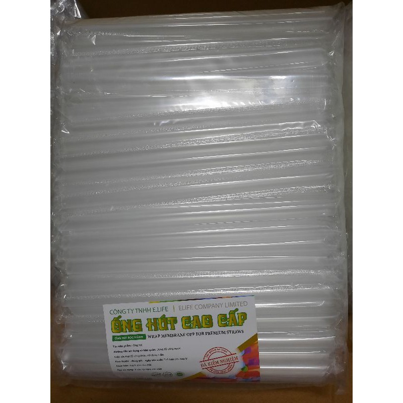Ống hút Trân châu có màng bọc Phi 12, dài 21cm