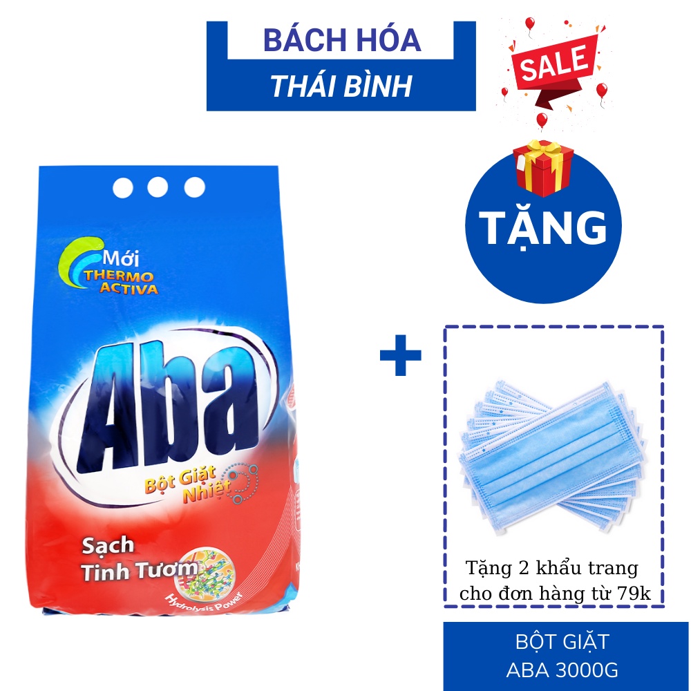 Bột giặt nhiệt Aba 3kg