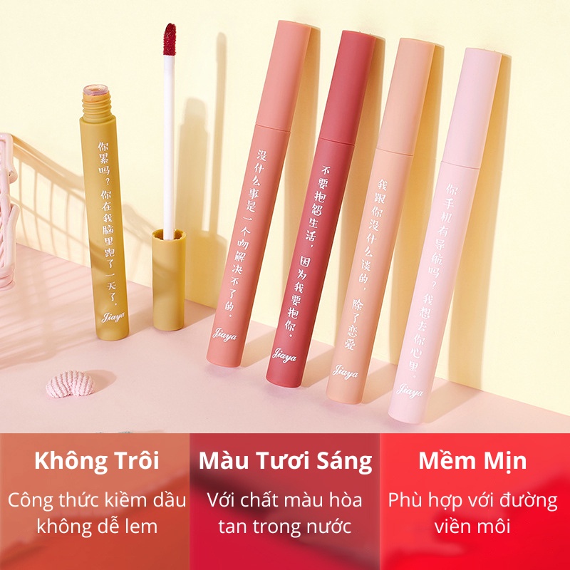 Set son kem lì mềm mịn lâu trôi mềm môi Jiaya