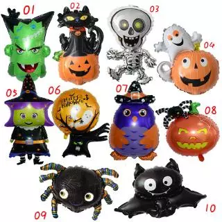 16inch Mini Halloween Bóng Nhện Đầu Lâu Globos Trang Trí Halloween Bong Bóng Khí Bí Ngô ballon Đồ Chơi Bơm Hơi