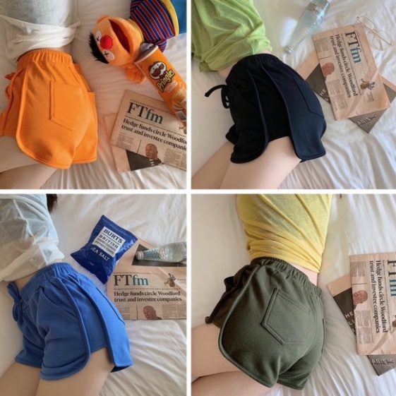 Quần short nữ vải thun da cá cạp cao dây rút, freesize 40-57kg rất đẹp và thoải mái nội y xanh chất đẹp giá tốt