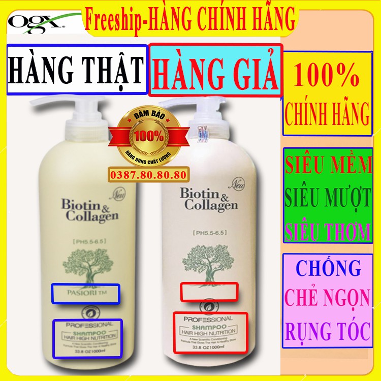 [ Freeship - HÀNG NHẬP KHẨU ] Bộ dầu gội xả Biotin collagen phục hồi tóc hư tổn/ Dầu gội Biotin,Dầu xả Biotin Siêu mượt