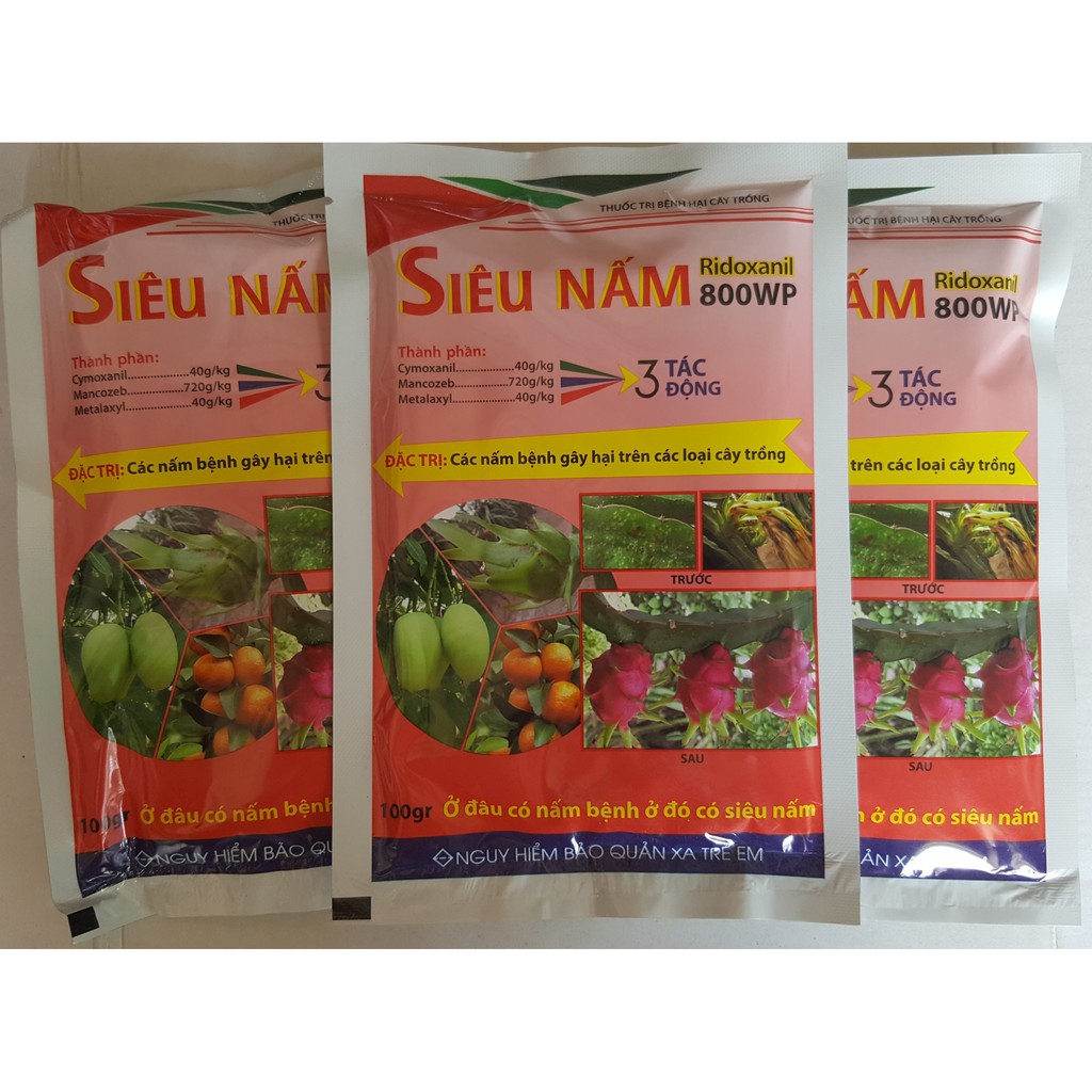 Siêu nấm 800WP - Chuyên trừ các loại nấm hại cây trồng - Gói 100g