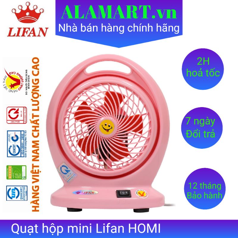 Quạt hộp Lifan HOMI 14W mát êm dịu bàn làm việc, cho bé