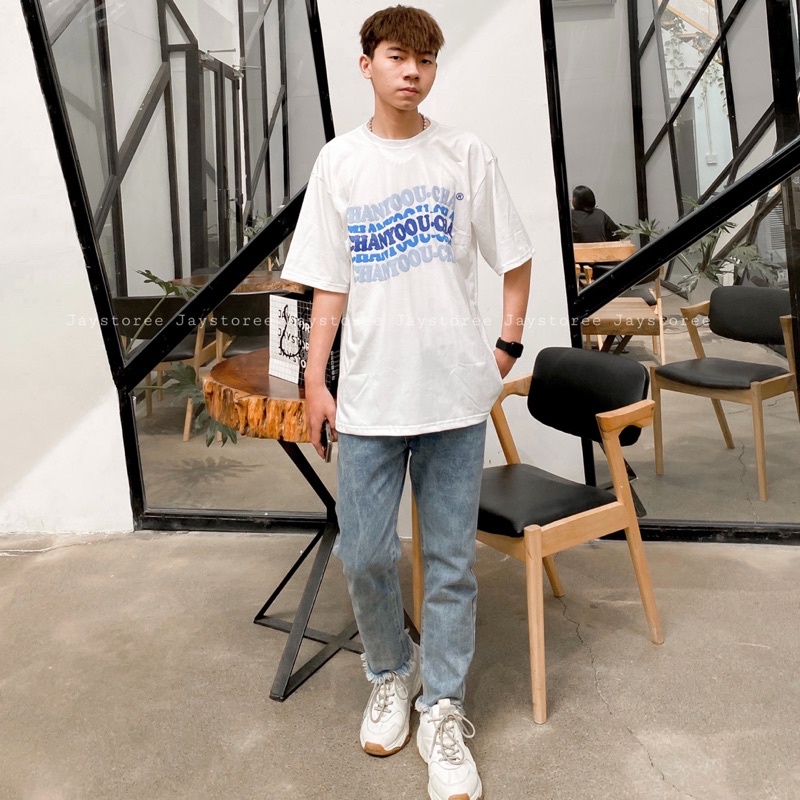 Áo Thun Tay Lỡ Unisex CHANYOOU màu ĐEN/TRẮNG 🦋/Nam nữ unisex/ Áo phông cổ tròn form rộng ❤️