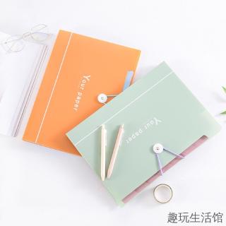 Túi đựng tài liệu khổ A4 nhiều ngăn màu sắc kẹo ngọt xinh xắn