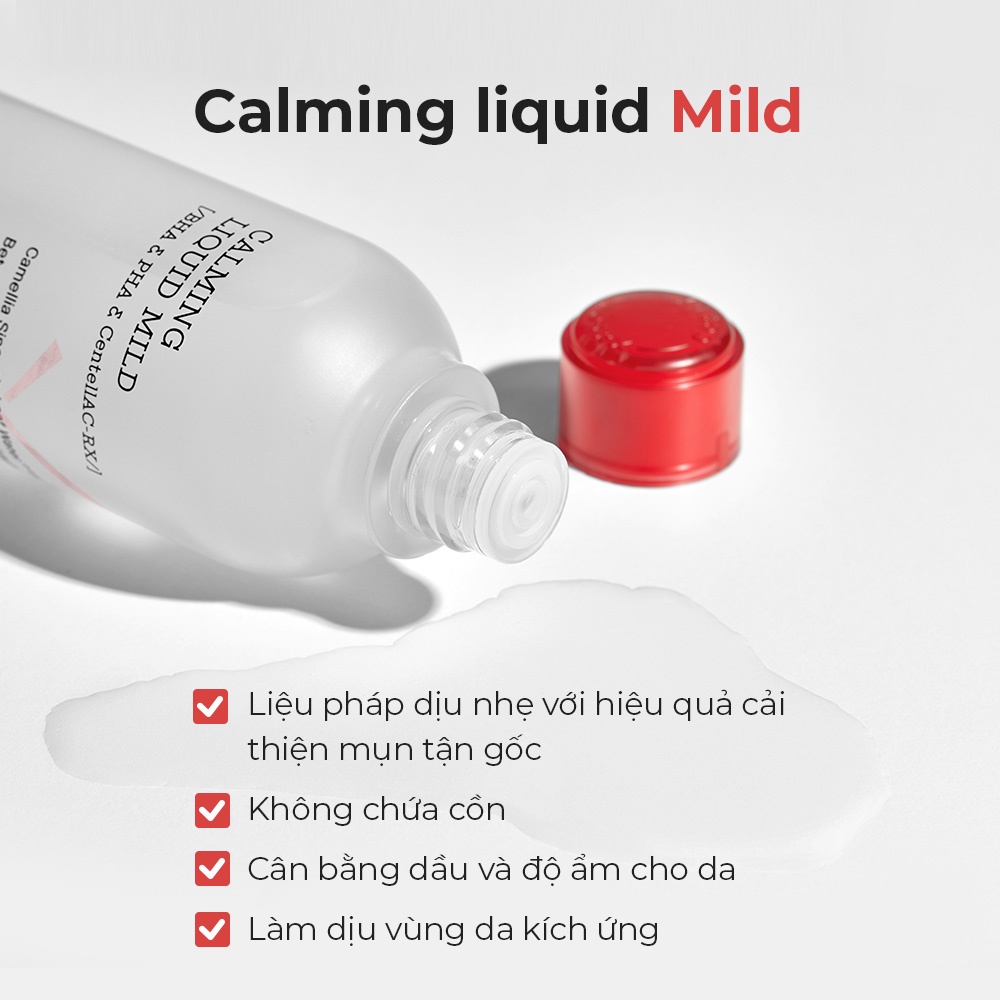 Nước hoa hồng COSRX AC làm dịu da dưỡng ẩm dòng Calming Liquid Mild 125ml