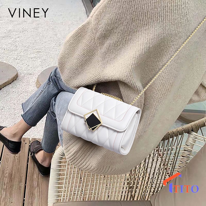 Túi xách nữ da siêu mềm, túi đeo chéo khóa hình vuông siêu đẹp và thời trang - Tito Shop