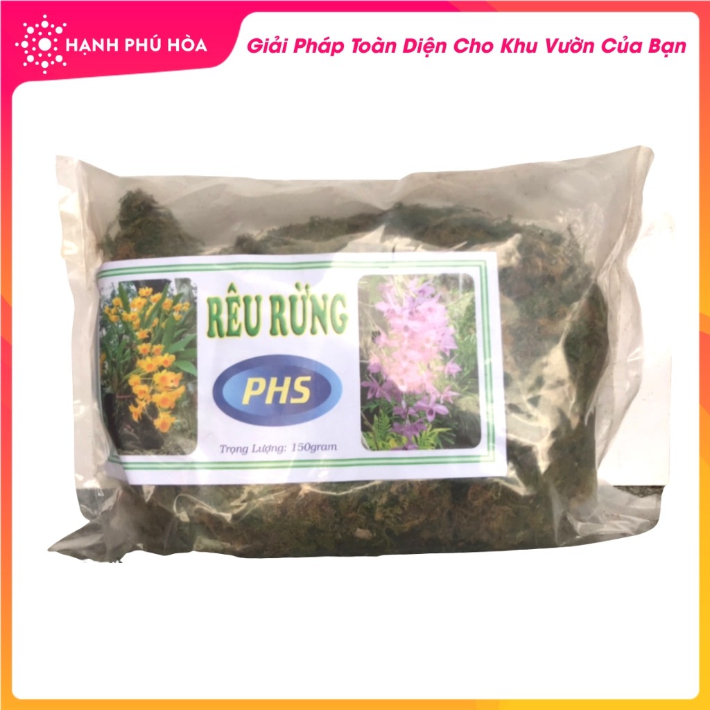 Rêu Rừng PQ 150g/Gói- Giá Thể Cho Lan, Hoa Kiểng, Giúp Giữ Nước Cho Rễ Bám Hút Tốt, Duy Trì Độ Ẩm, Kháng Khuẩn Tự Nhiên