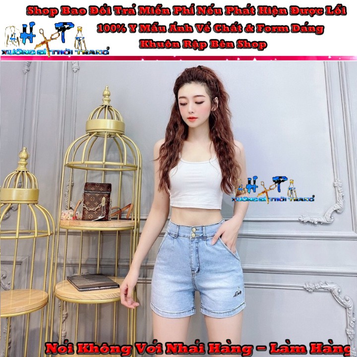 Quần Short Jean Nữ Lưng Cao Co Giãn Cao Cấp Ôm Dáng Nâng Vòng 3 Mẫu Mới Thời Trang Hót 2020_Hàng Có Sẵn