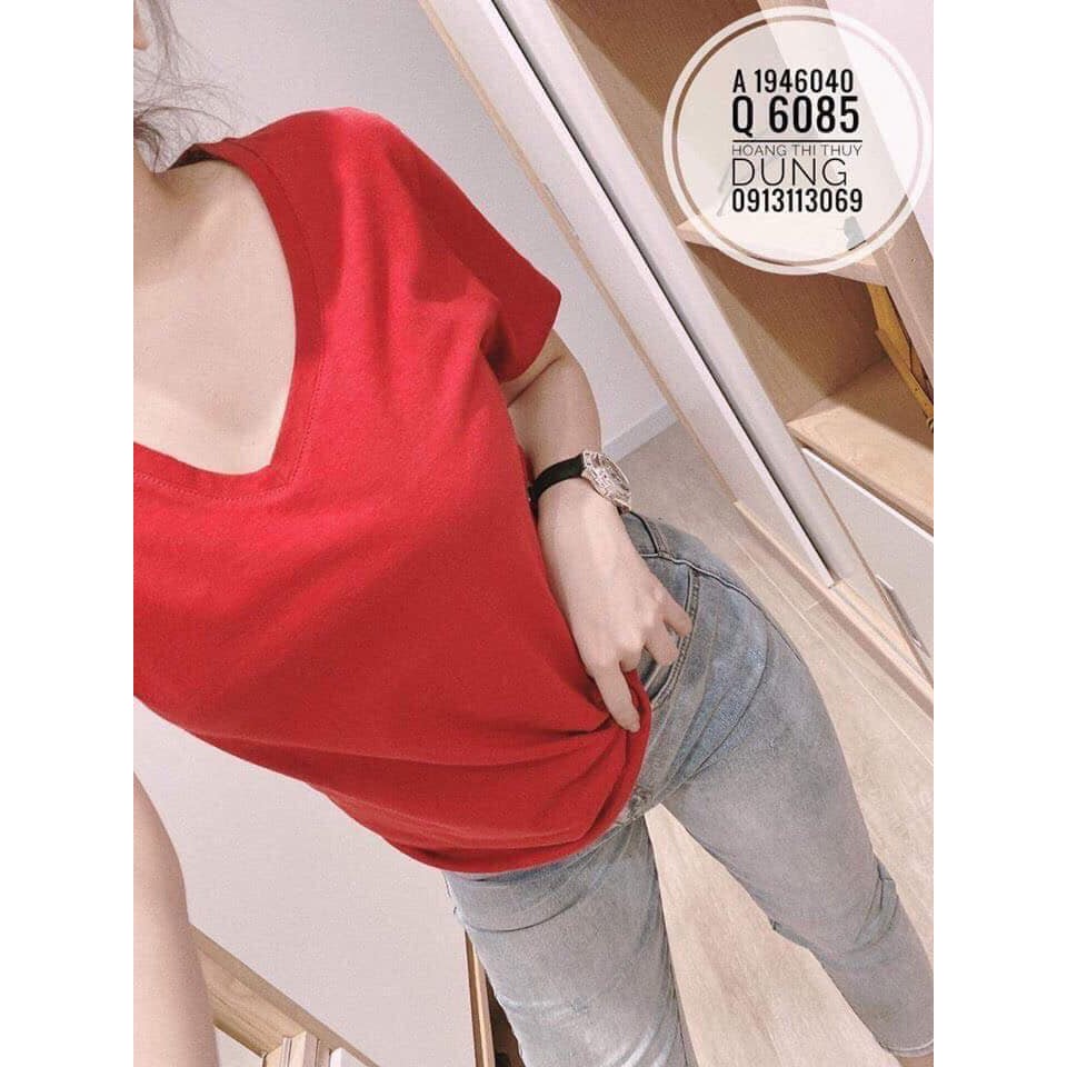 RẺ VÔ ĐICH- FREE SHIP- ẢNH THẬT ÁO PHÔNG CỘC TAY CỔ TIM CỰC CHẤT HOTTREND