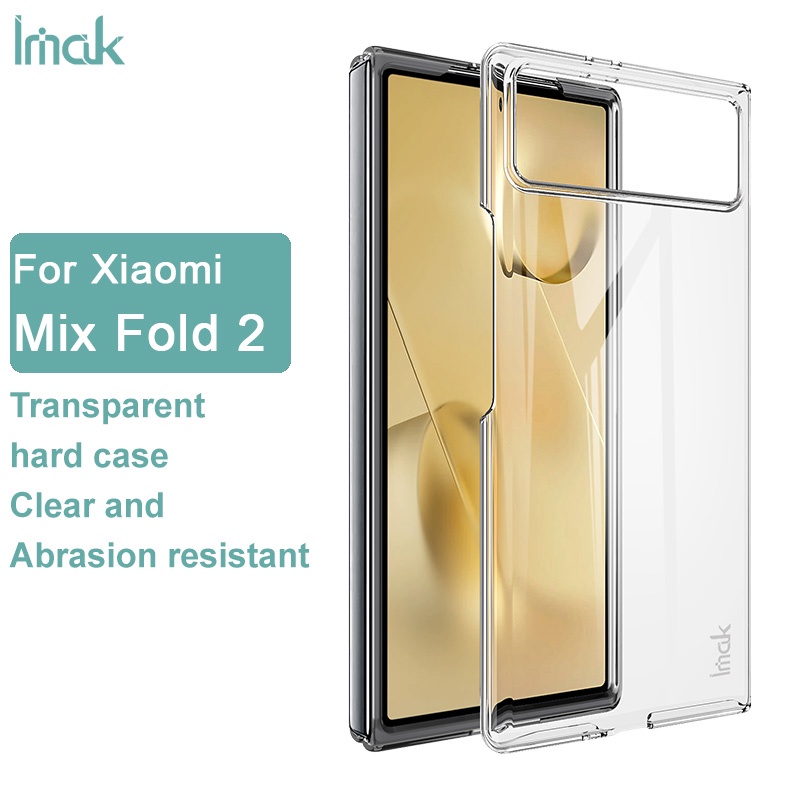Ốp Điện Thoại Nhựa PC Cứng Trong Suốt + Xuống Imak Cho Xiaomi Mi Mix Fold 2 Fold2 5G