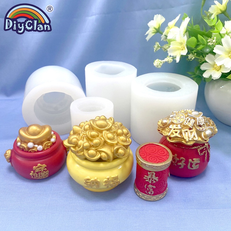 Khuôn Silicone Tạo Hình Túi Xách May Mắn Ba Chiều DIY