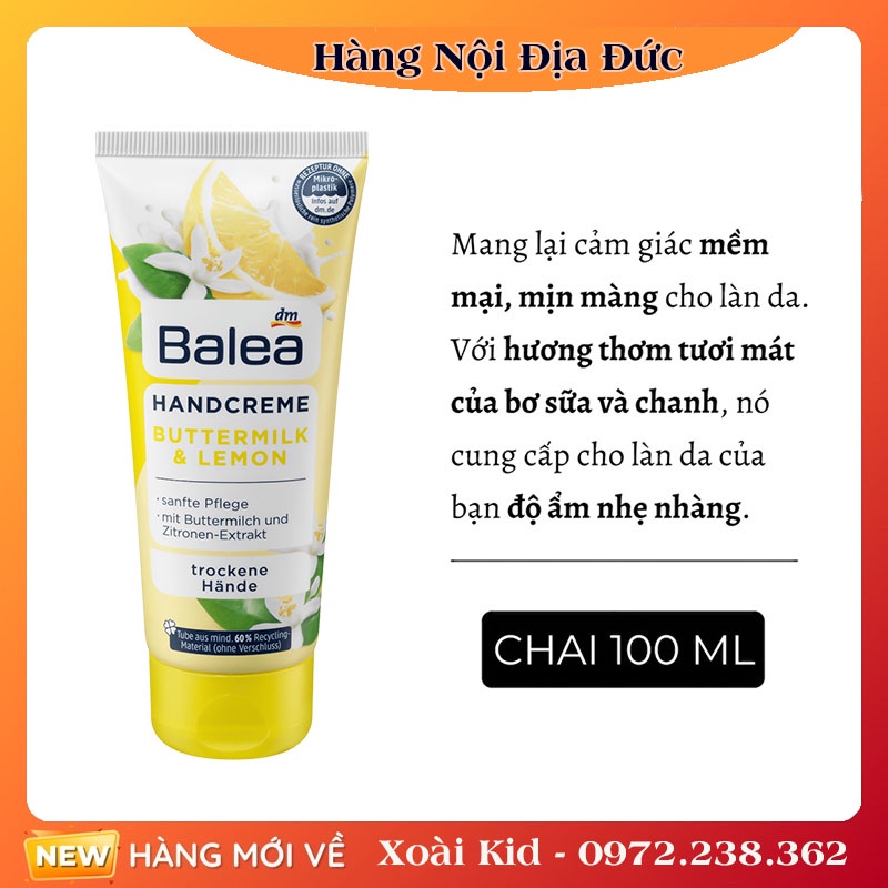 Kem dưỡng da tay Balea của Đức - DATE MỚI NHẤT