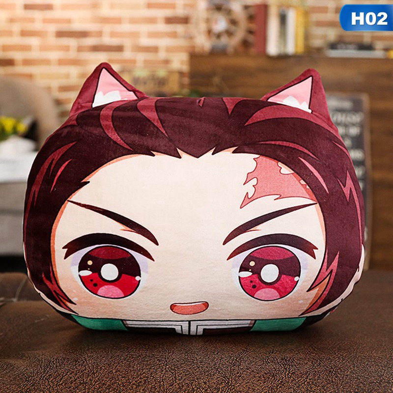 Gối bông mochi anime Kimetsu no Yaiba - Size 35x30cm và có giữ ấm tay Gối Nhồi Bông Hình Nhân Vật Phim Hoạt Hình Quỷ Dữ