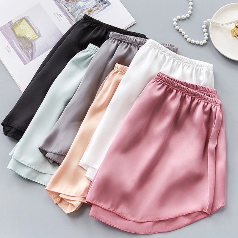 Quần sooc nữ chất lụa mềm mịn mặc nhà hàng Quảng Châu loại 1