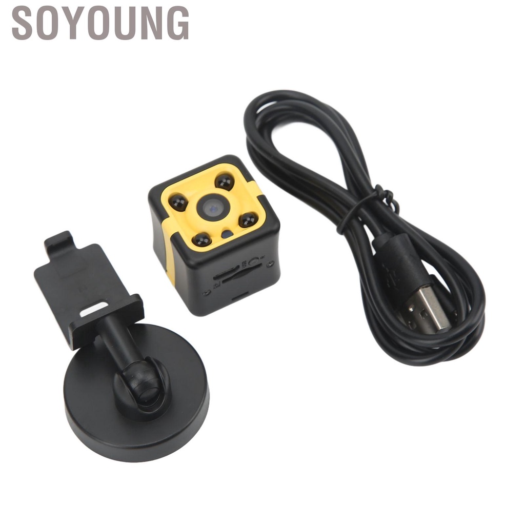 Hình ảnh Soyoung Sports Action Camera 1080P HD Mini Infrared Night Vision Maximum Support 256GB Sport with 360° Rotate Bracket Black Yellow #6