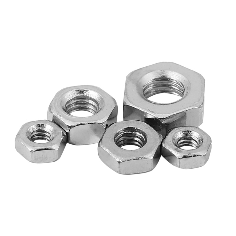 Bộ 250 Đai Ốc Lục Giác M1.6 M2 M2.5 M3 M4 Bằng Thép Cacbon
