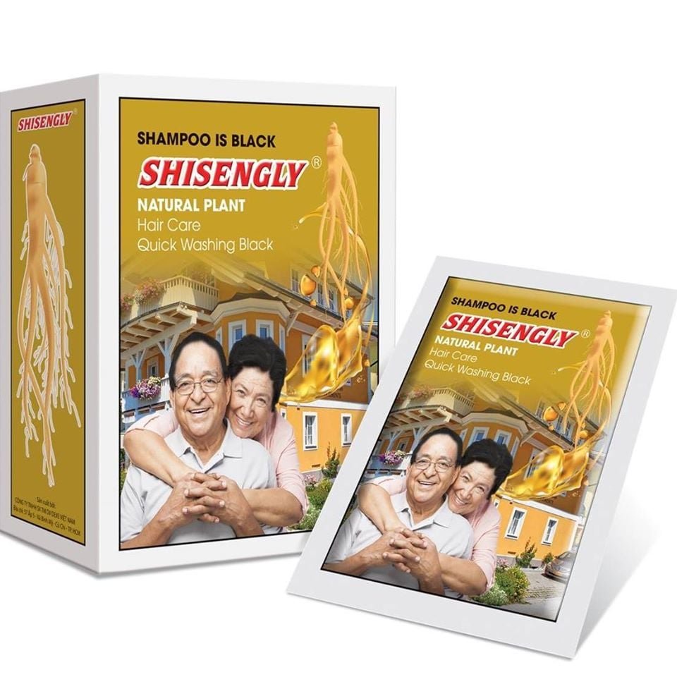 Dầu Gội Đen Cao Cấp SHISENGLY Dưỡng Tóc Giúp Kích Thích Mọc Tóc &amp; Phục Hồi Tóc Hư Tổn - Dạng Gói