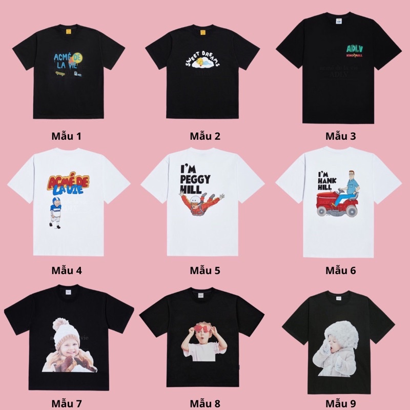 Áo thun ADLV đa dạng mẫu unisex 100% AUTHENTIC NHẬP TRỰC TIẾP KOREA