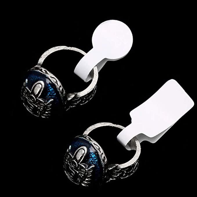 100 Tag ghi giá treo nhẫn hình chữ nhật và hình tròn màu trắng trơn, không keo🔔