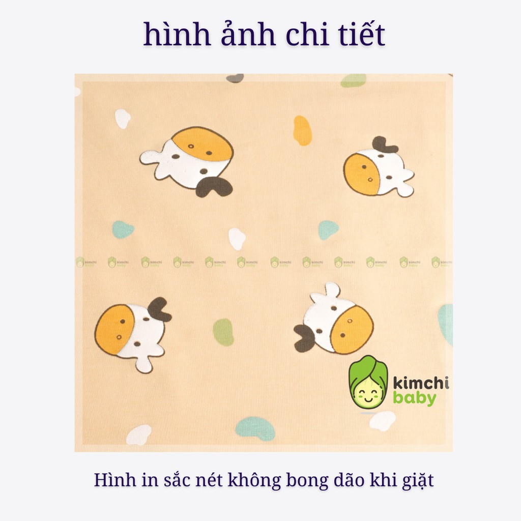 Đồ Bộ Bé Trai, Bé Gái Minky Mom Vải Cotton 100% Họa Tiết Bò Sữa In Nhỏ, Bộ Cộc Tay Cho Bé Mặc Nhà Mùa Hè MKM2126