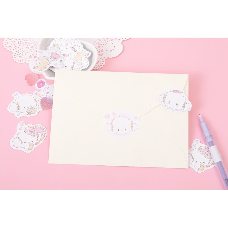 Hộp 45 miếng sticker mẫu thỏ soft mik