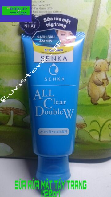 Sữa rửa mặt tẩy trang Senka All Clear Double W