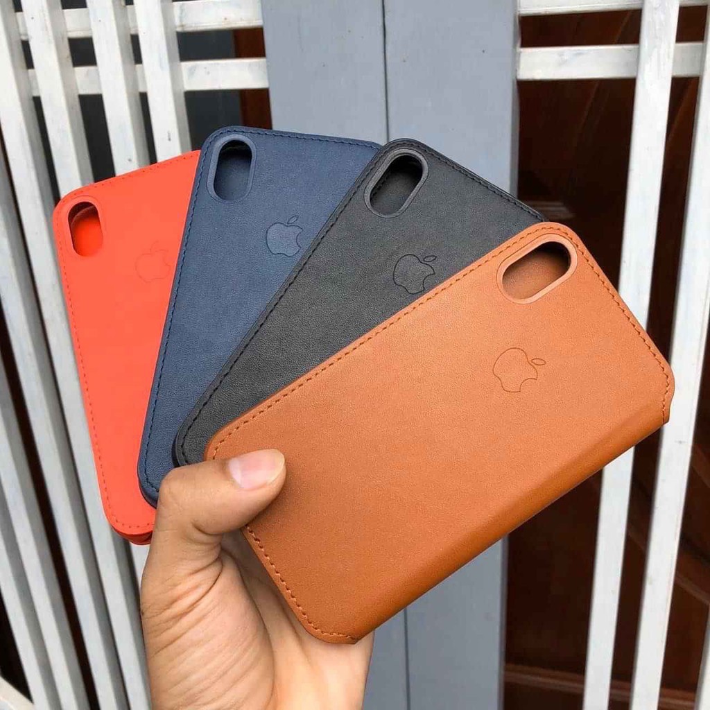 BAO DA IPHONE X - XS - XS MAX FOLIO LEATHER APPLE XÁCH TAY HÀNG CHUẨN