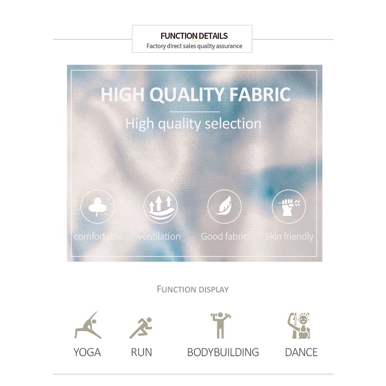 Quần Short Thể Thao Lưng Cao Phối Màu Nhuộm Cá Tính Cho Nữ