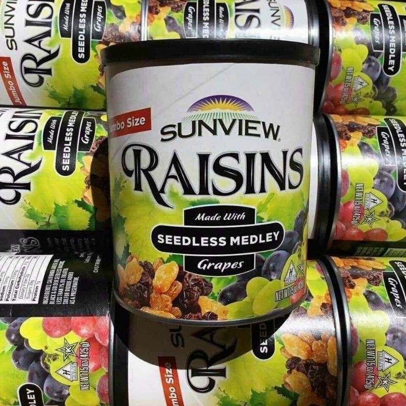 Nho khô Raisins Sunview, chua ngọt nhẹ dễ ăn 425g